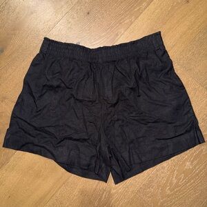 H&M Women's Black Linen Shorts